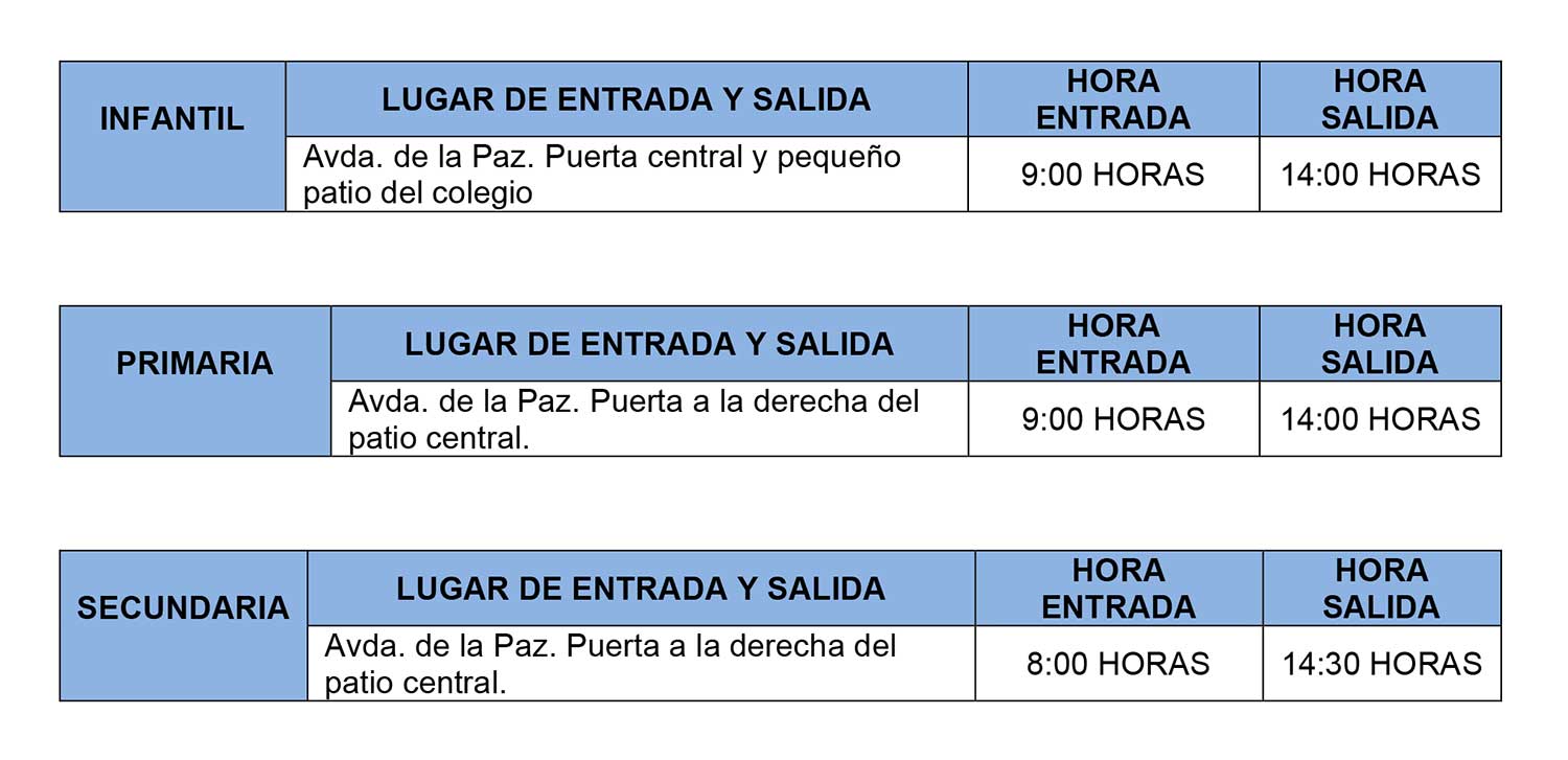 Horario ordinario